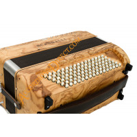 Scandalli Tierra 34 key 96 bass 4 voice olive wood accordion, MIDI options available